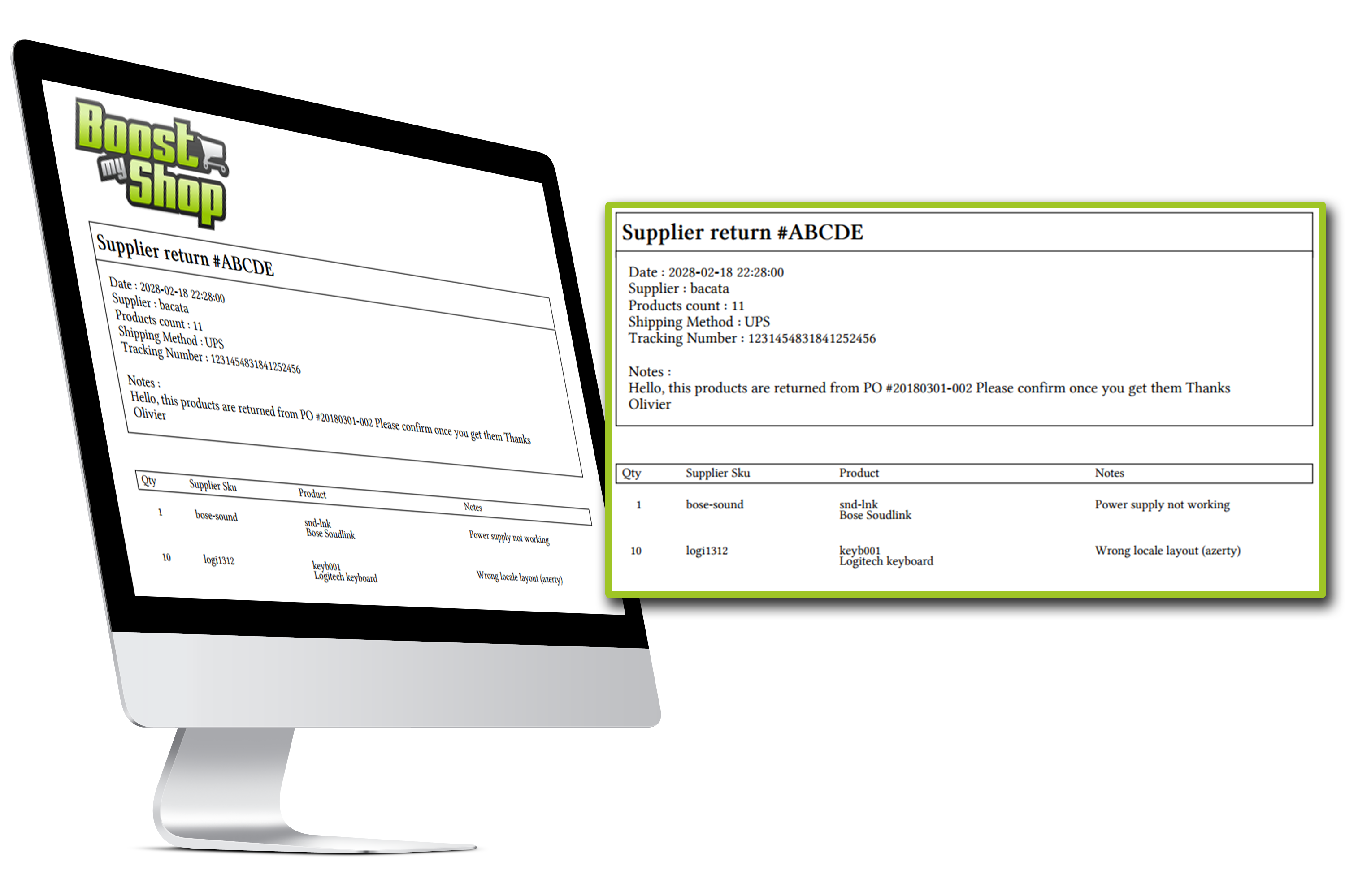supplier return magento 2 return to vendor order